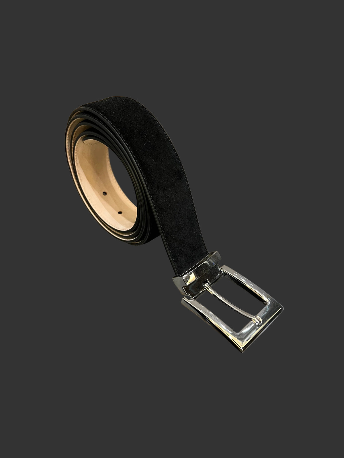 Gürtel Schwarz Veloursleder