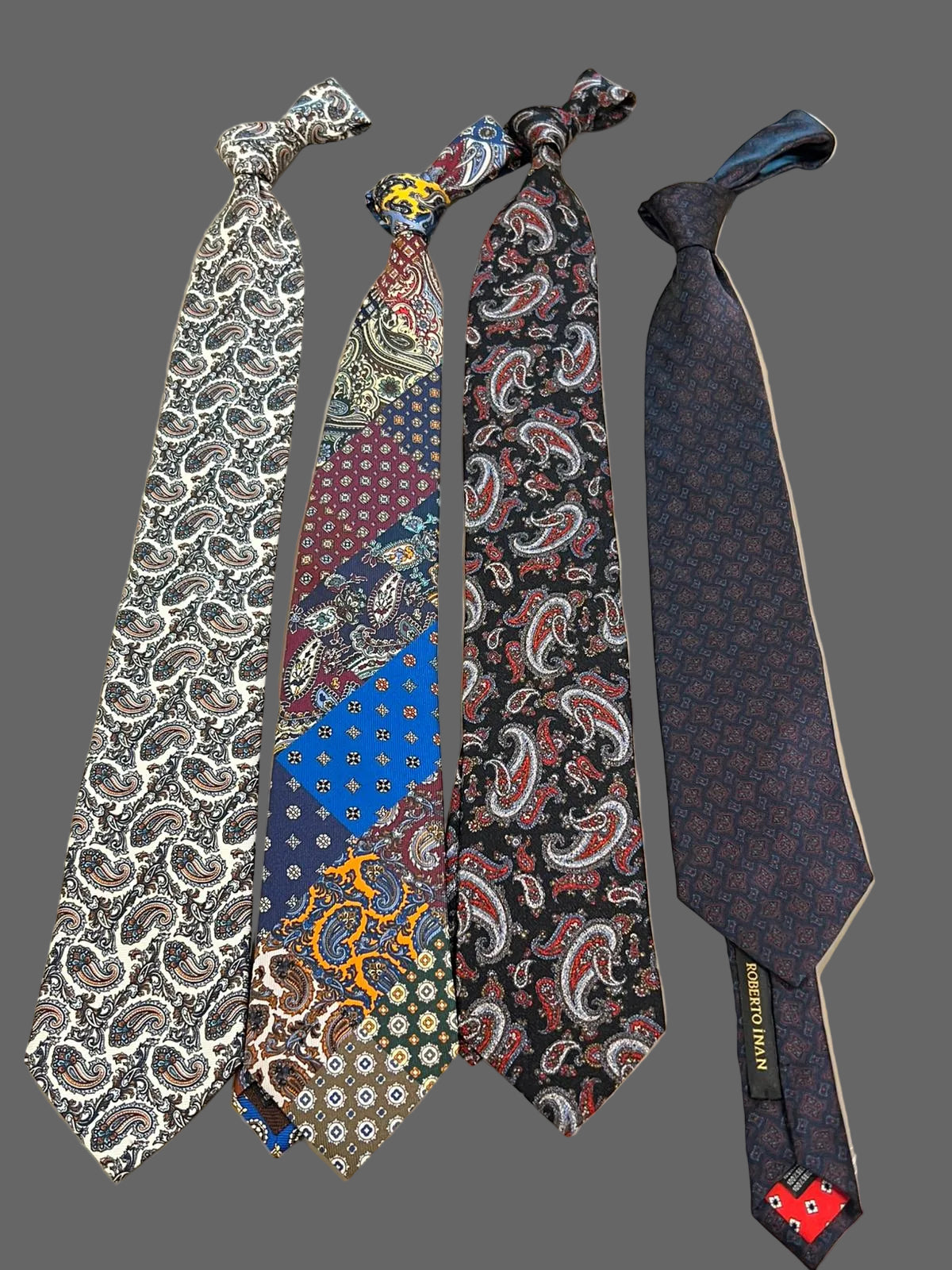 Seidenkrawatte Paisley & Patchwork