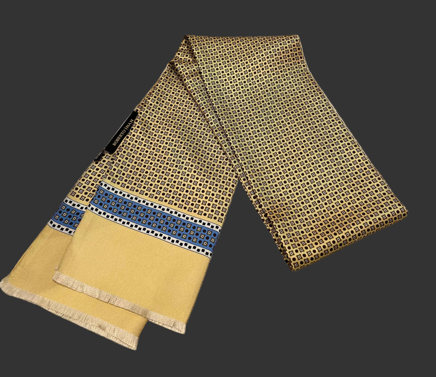 Seidenschal Geometrisch Gold
