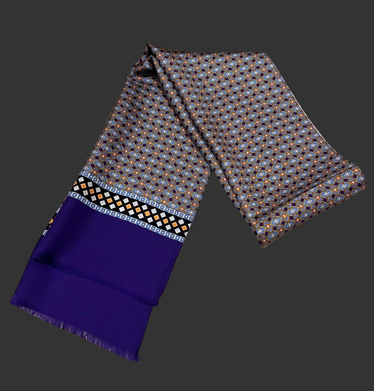Seidenschal Geometrisch Violett