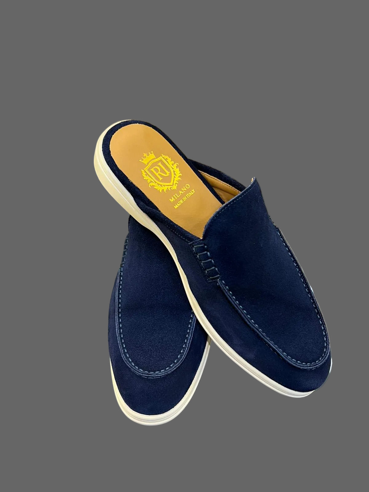 Yacht-Loafer Mule Marineblau