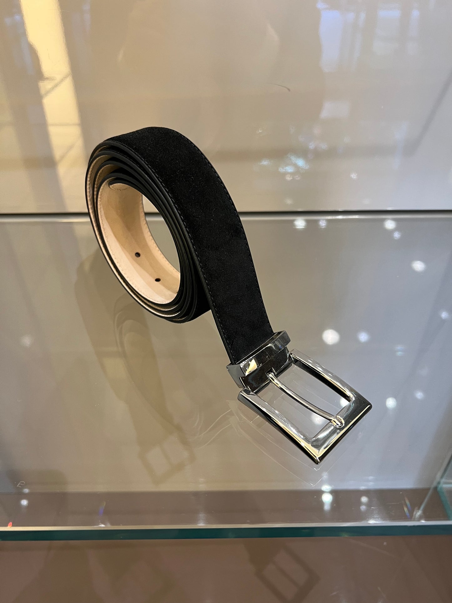 Gürtel Schwarz Veloursleder