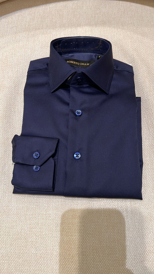 Kinderhemd Marineblau