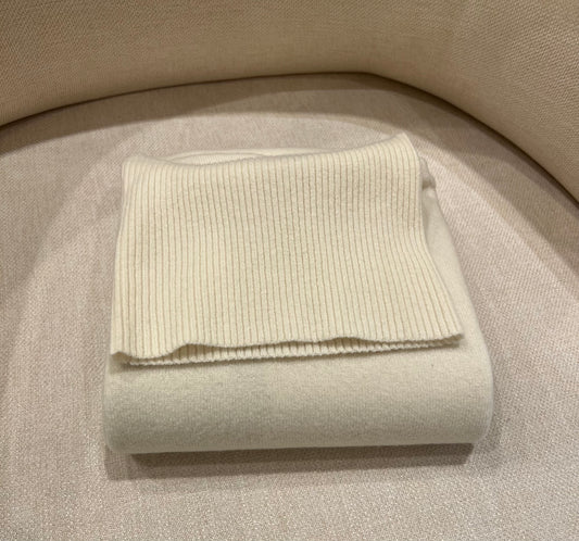 Rollkragenpullover Wollweiß