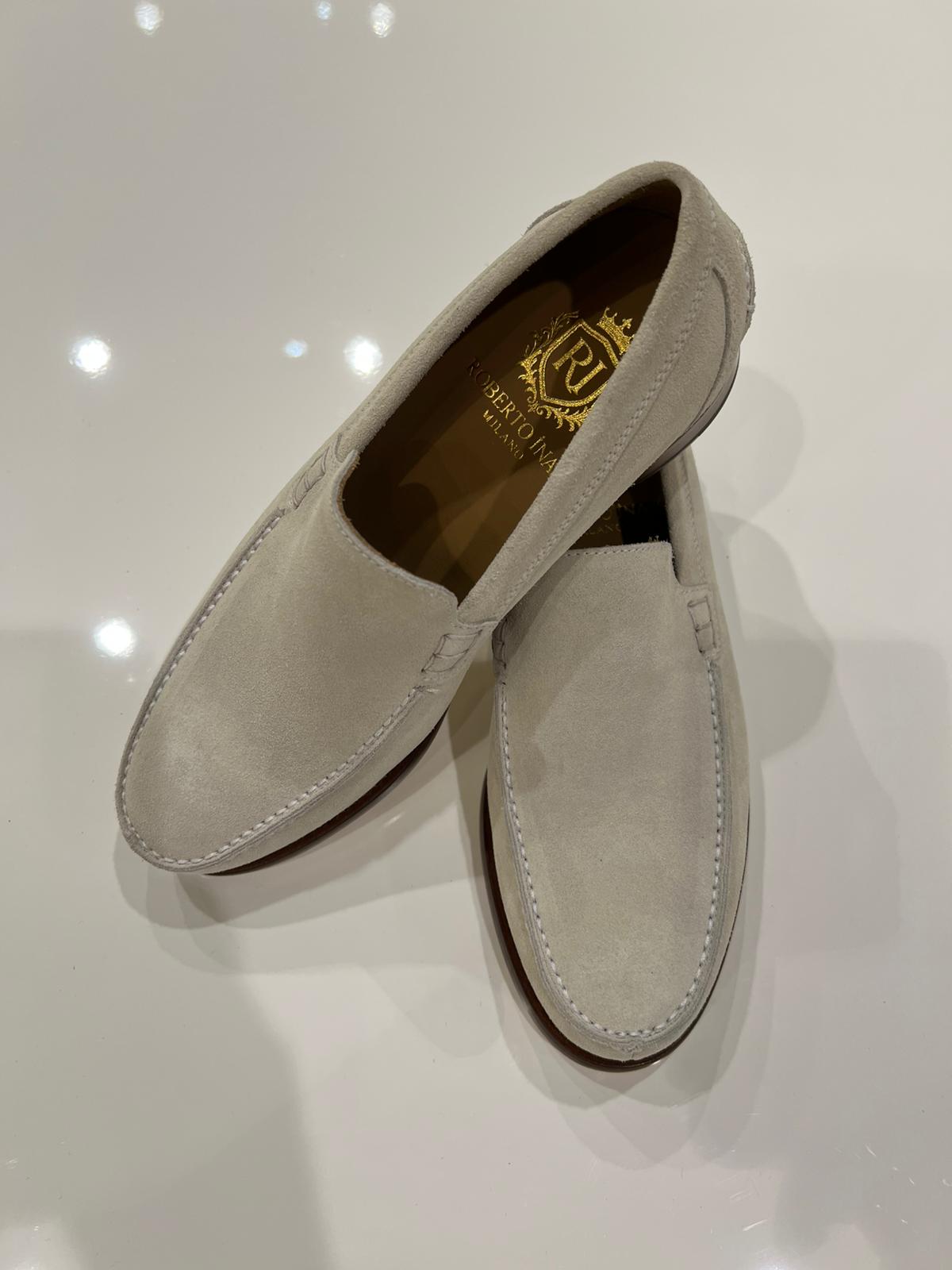 Yacht-Loafer Kalbsveloursleder Sand