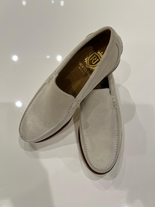 Yacht-Loafer Kalbsveloursleder Sand