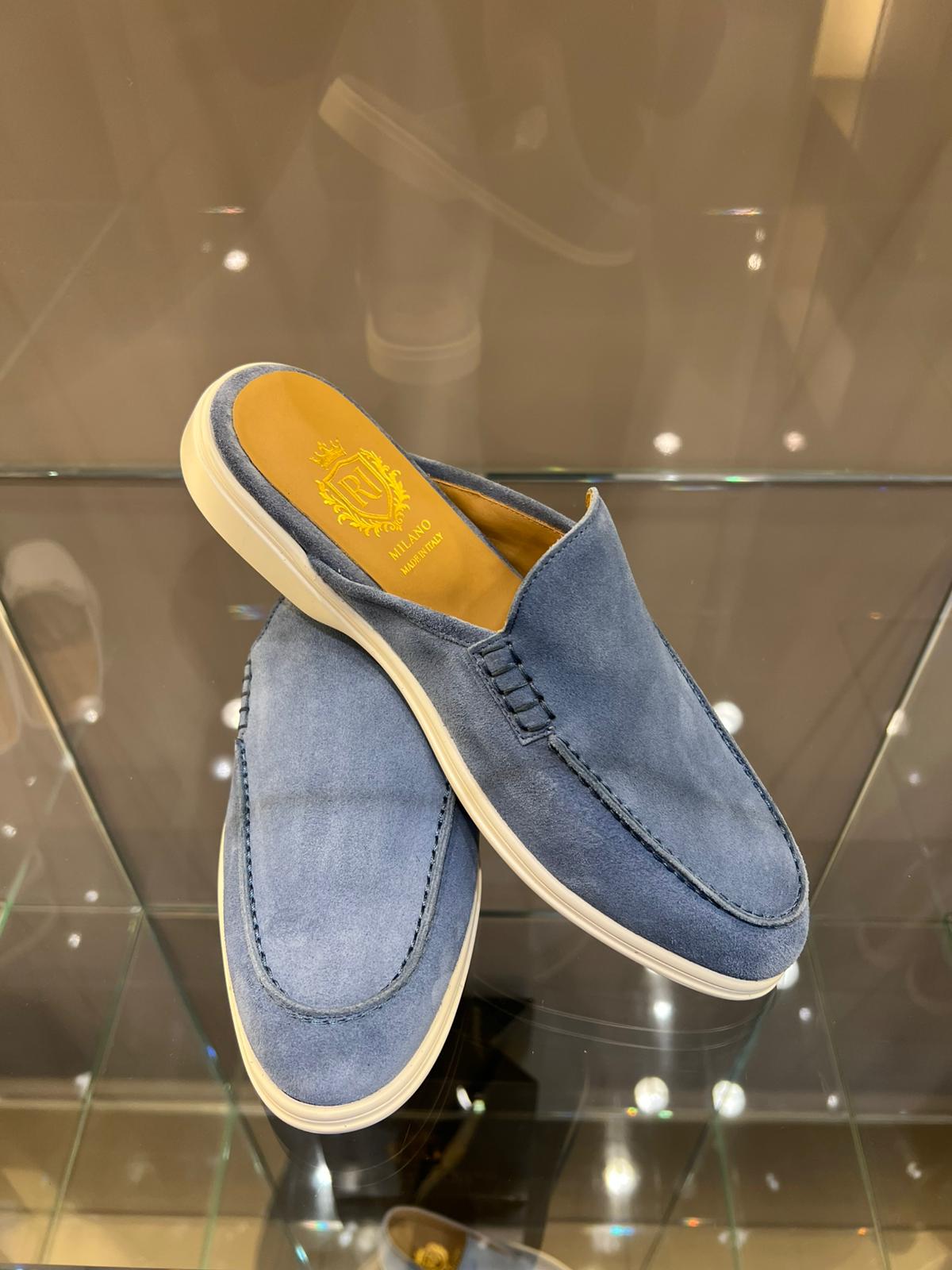 Yacht-Loafer Mule Jeansblau