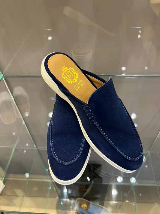 Yacht-Loafer Mule Marineblau