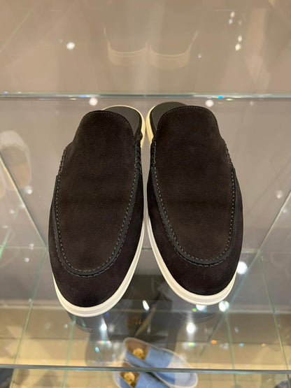 Yacht-Loafer Mule Schwarz